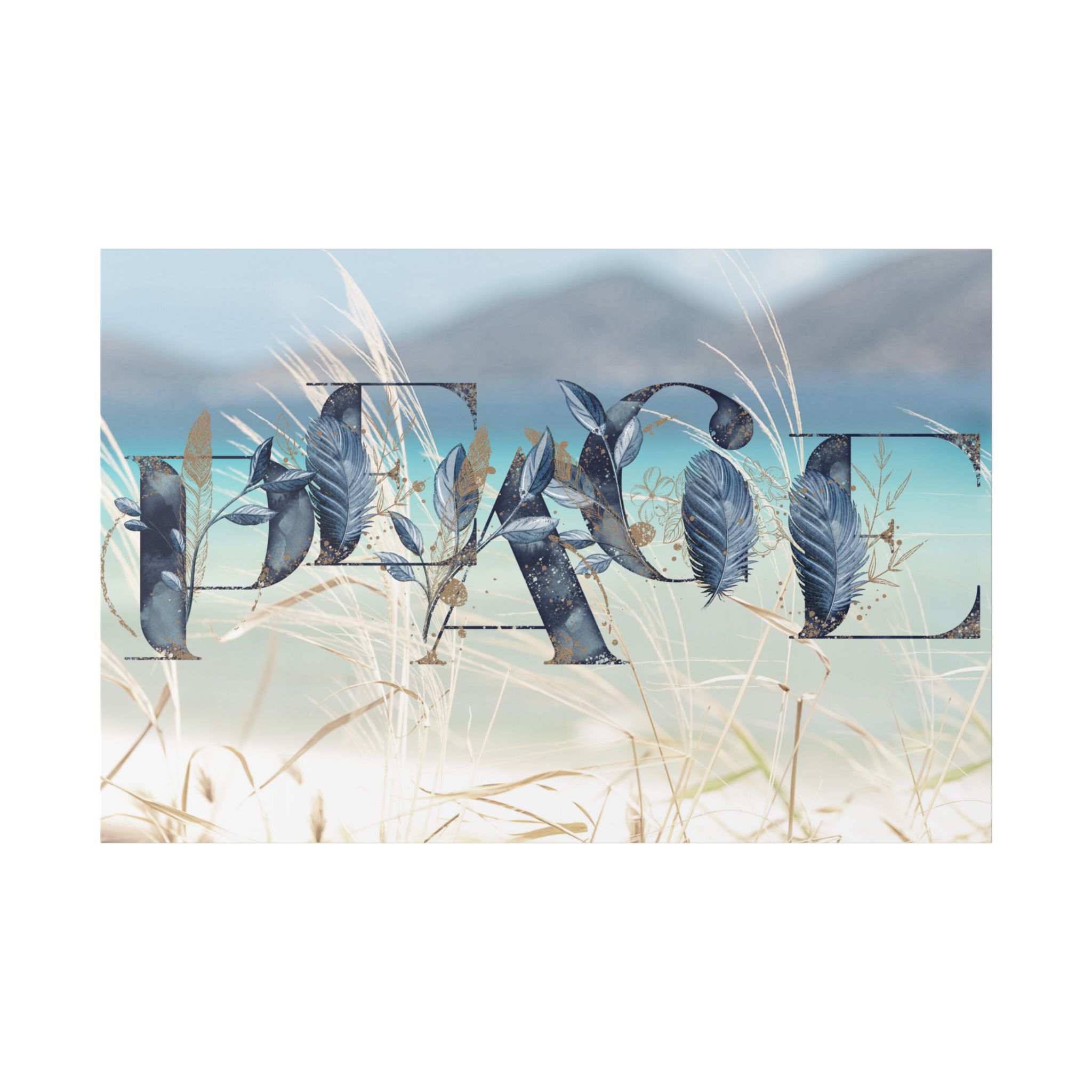 Peaceful Beach Canvas Art, Serenity Wall Decor, Coastal Home Design, Tranquil Gift, Beach House Wall Art