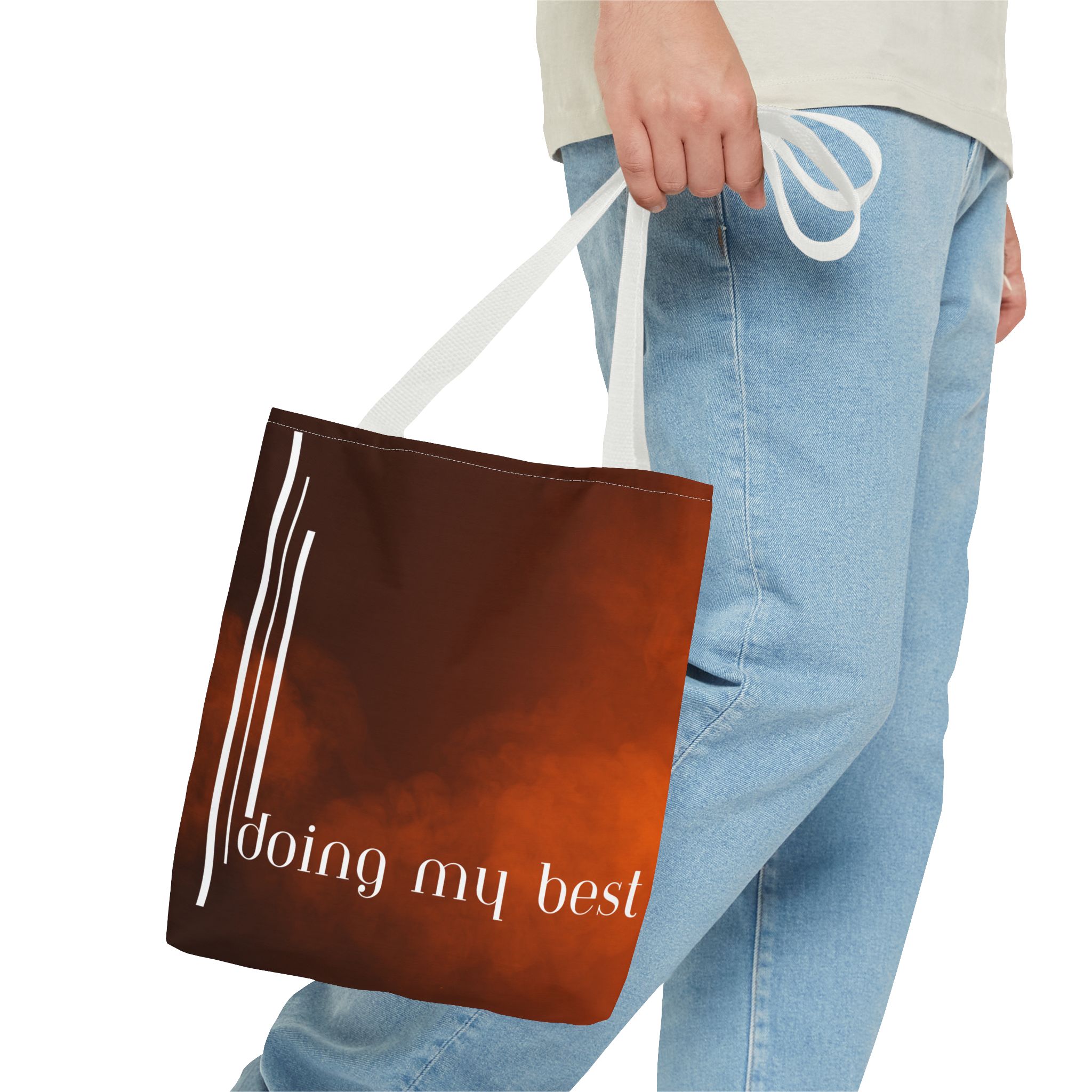 Bohemian Tote Bag - 'Doing My Best' All-Over Print | Eco-Friendly Fashion, Gift for Students, Daily Use, Boho Style, Motivational Bag - Image 42