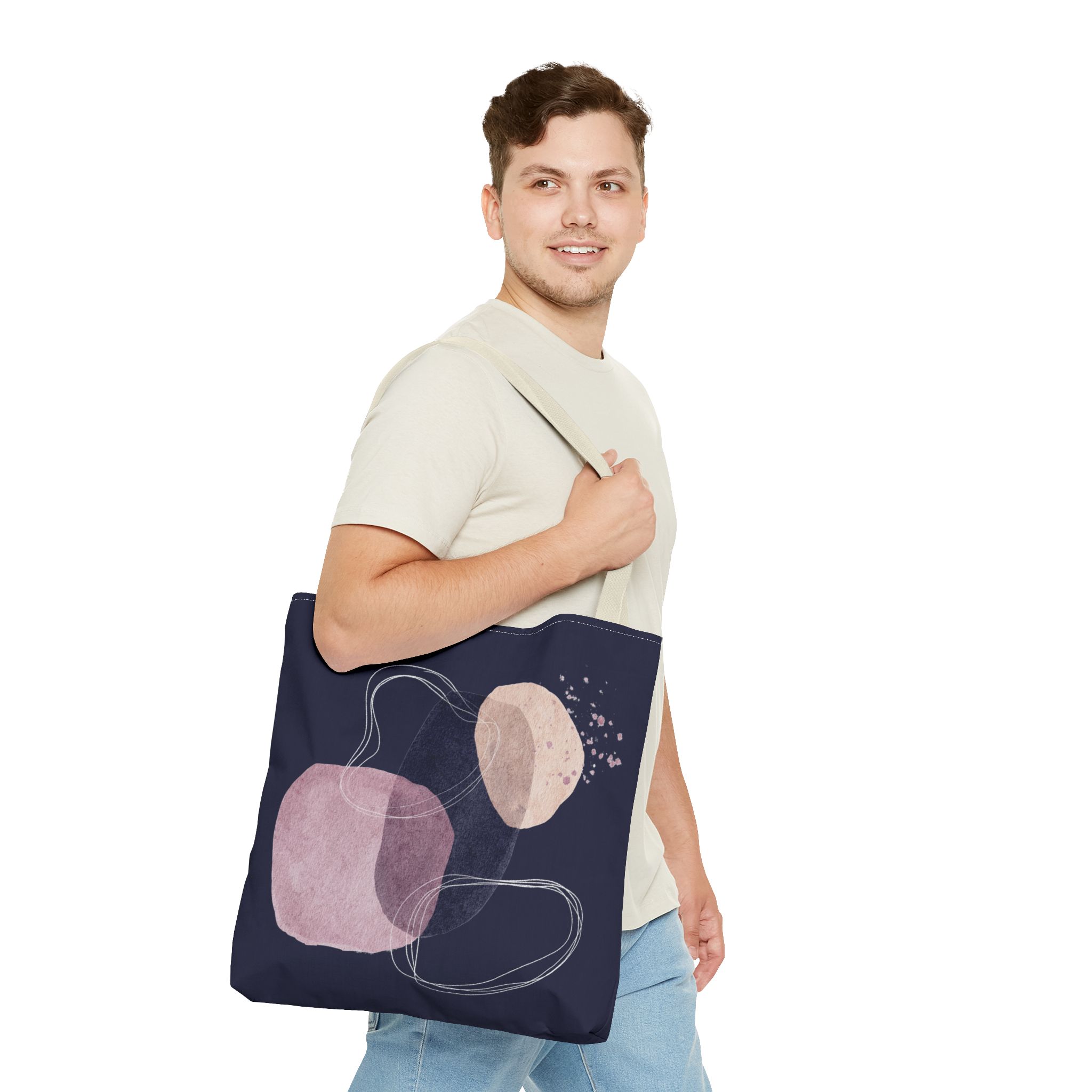 Chic Abstract Tote Bag for Everyday Use, Art Lover Gift, Stylish Shopping Bag, AOP Bag, Minimalist Canvas Tote - Image 37