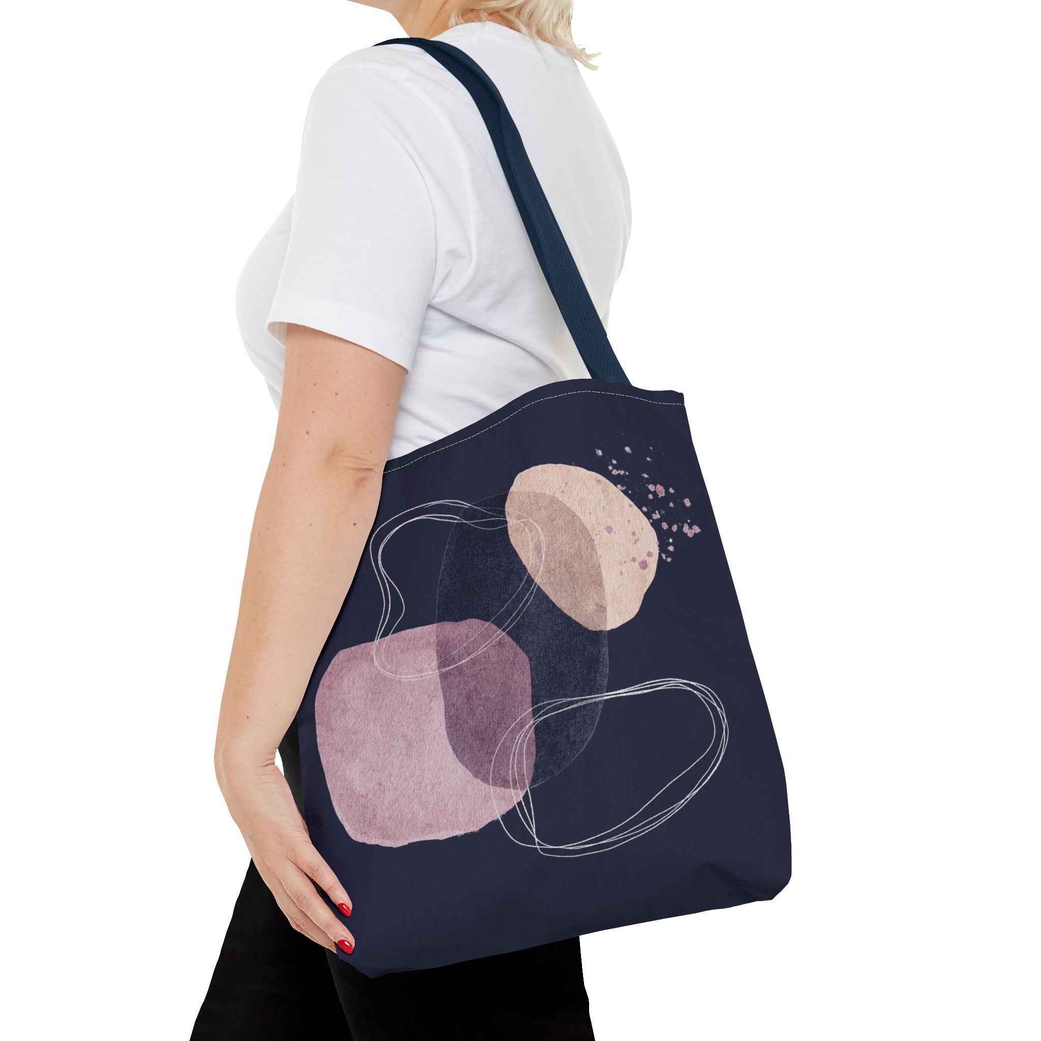 Chic Abstract Tote Bag for Everyday Use, Art Lover Gift, Stylish Shopping Bag, AOP Bag, Minimalist Canvas Tote - Image 46