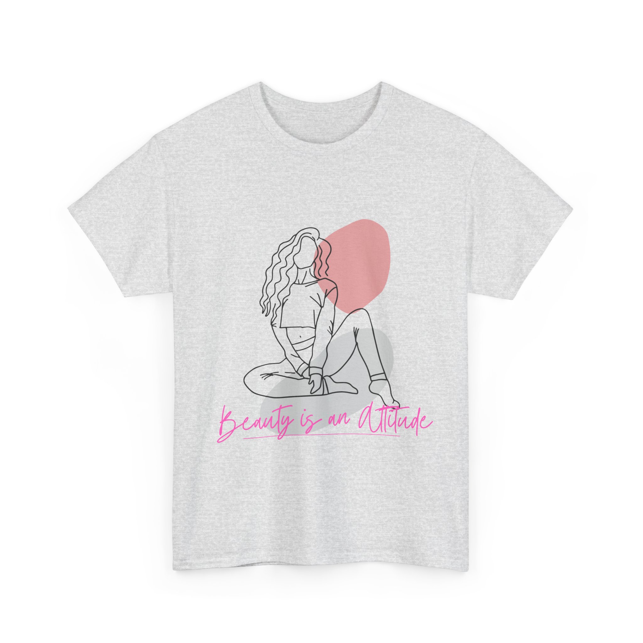 Empowering Quote Tee, Beauty is our Attitude Shirt, Feminine Unisex Cotton Tee, Self-Love Gift, Inspirational Graphic T-shirt, Empowered Women T-Shirt - Image 8