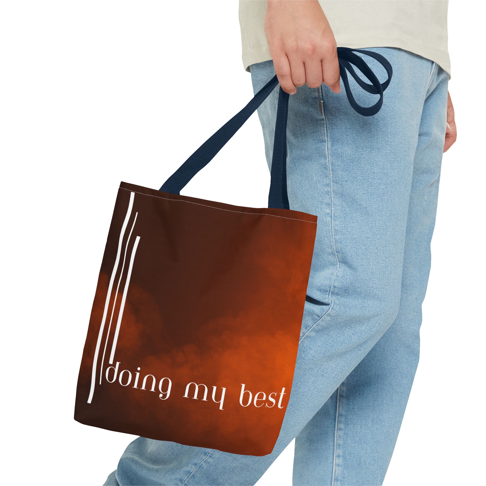 Bohemian Tote Bag - 'Doing My Best' All-Over Print | Eco-Friendly Fashion, Gift for Students, Daily Use, Boho Style, Motivational Bag - Image 58