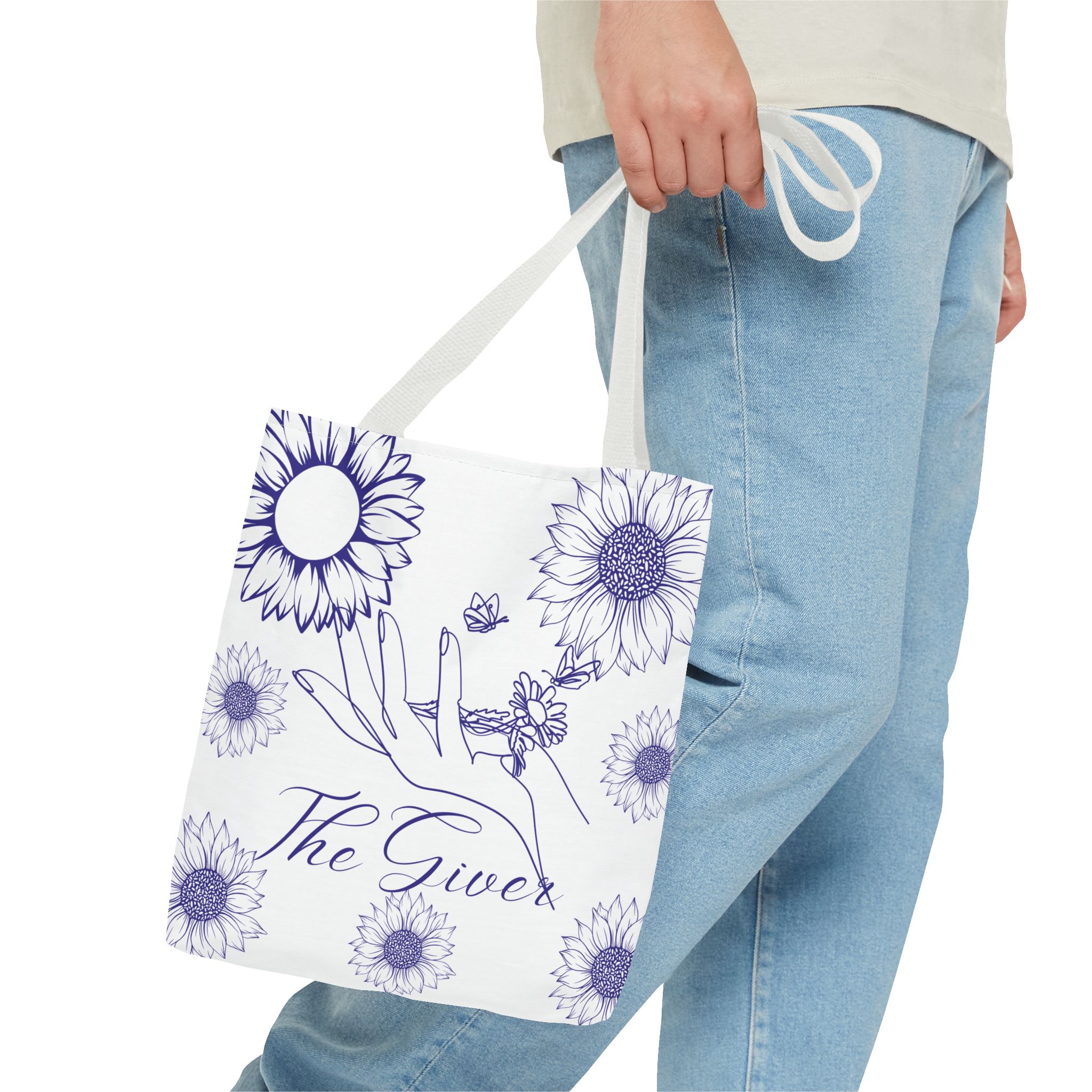 Charming Floral Tote Bag, Eco-Friendly Shopping Bag, Beach Tote, Gift for Her, Sunflower Handbag - Image 4