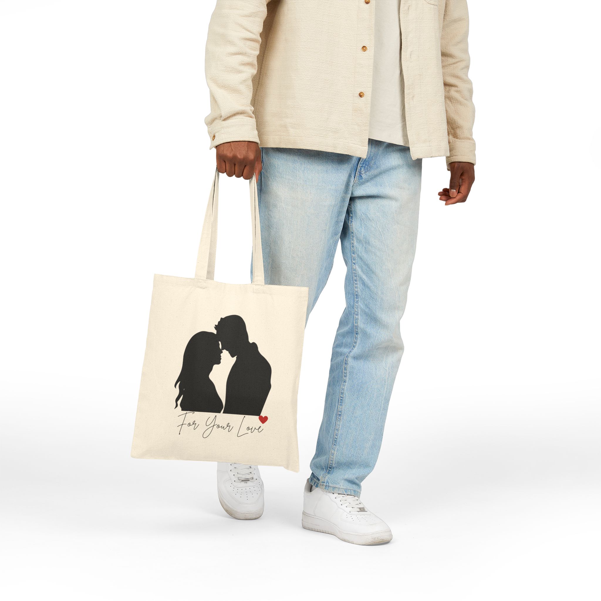 Romantic Cotton Canvas Tote Bag | Perfect Gift for Couple, Love Relationships, Wedding, Anniversary, Everyday Use - Image 5