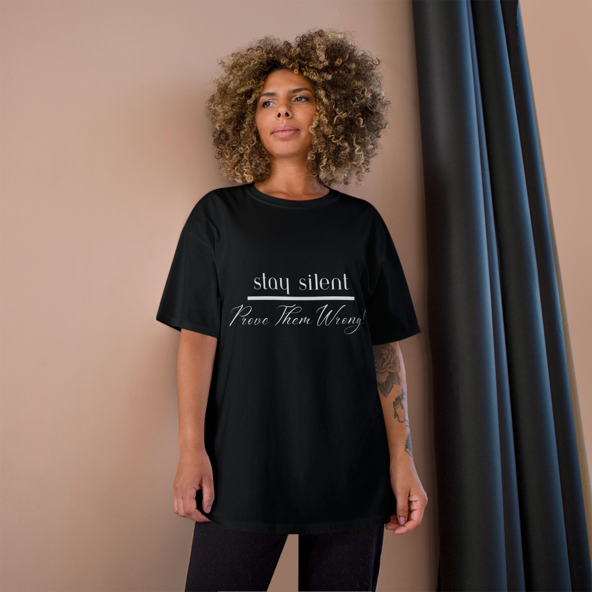 Stay Silent Champion T-Shirt, Motivational Tee, Casual Wear, Gift for Teens, Summer Fashion, Inspirational Quote, Unisex Tee, T-Shirt for Men and Women - Image 32