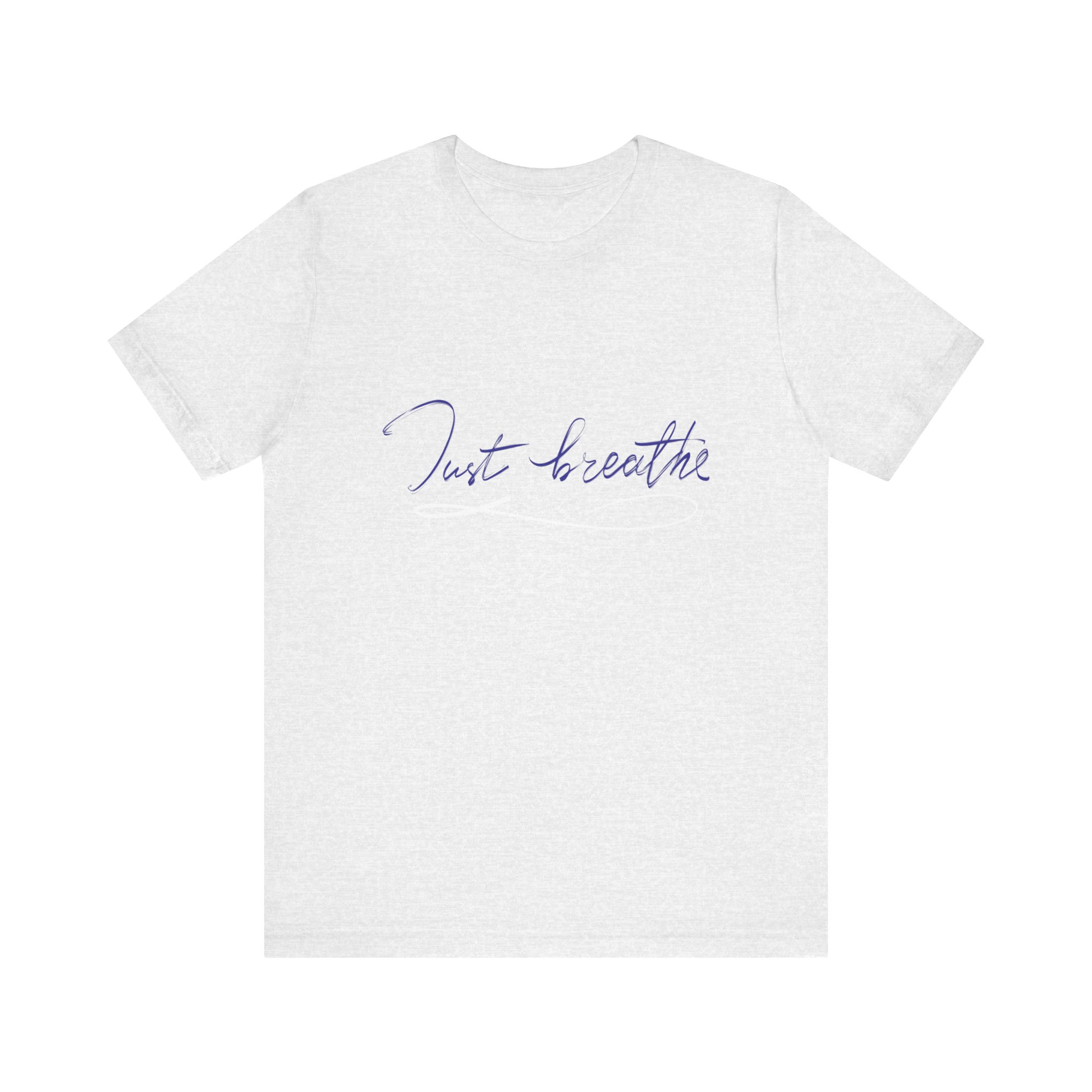 Breathe Inspirational Tee, Unisex Short Sleeve Shirt, Relaxed Fit T-Shirt, Mindfulness Apparel, Gift for Yoga Lovers, Self-Care Clothing - Image 2