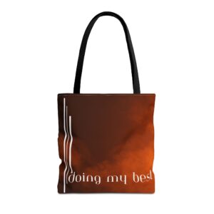 Bohemian Tote Bag - 'Doing My Best' All-Over Print | Eco-Friendly Fashion, Gift for Students, Daily Use, Boho Style, Motivational Bag