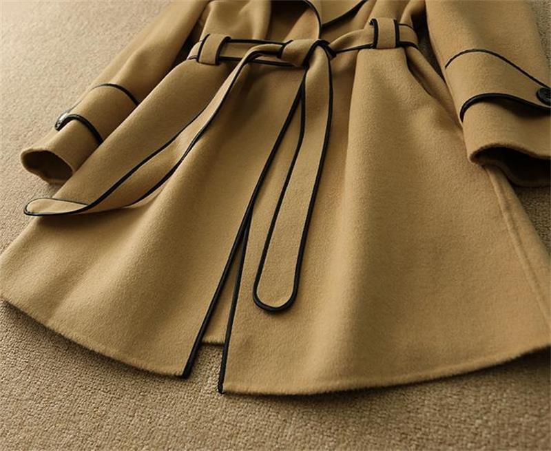 Hand Tied High-grade Woolen Overcoat - Image 5