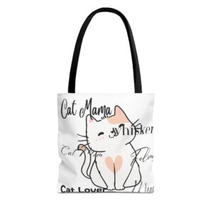 Cat Lover Tote Bag - Perfect Gift for Cat Moms, Animal Enthusiasts, Pet Lovers, Unique Cat-themed Accessory, Ideal for Everyday Use