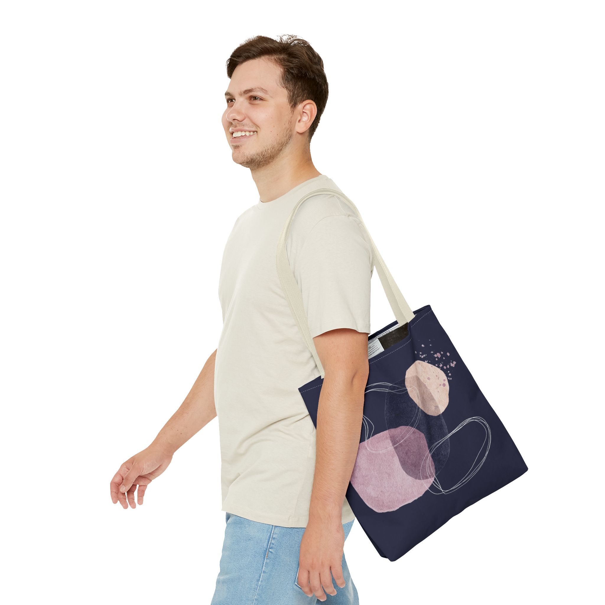 Chic Abstract Tote Bag for Everyday Use, Art Lover Gift, Stylish Shopping Bag, AOP Bag, Minimalist Canvas Tote - Image 33