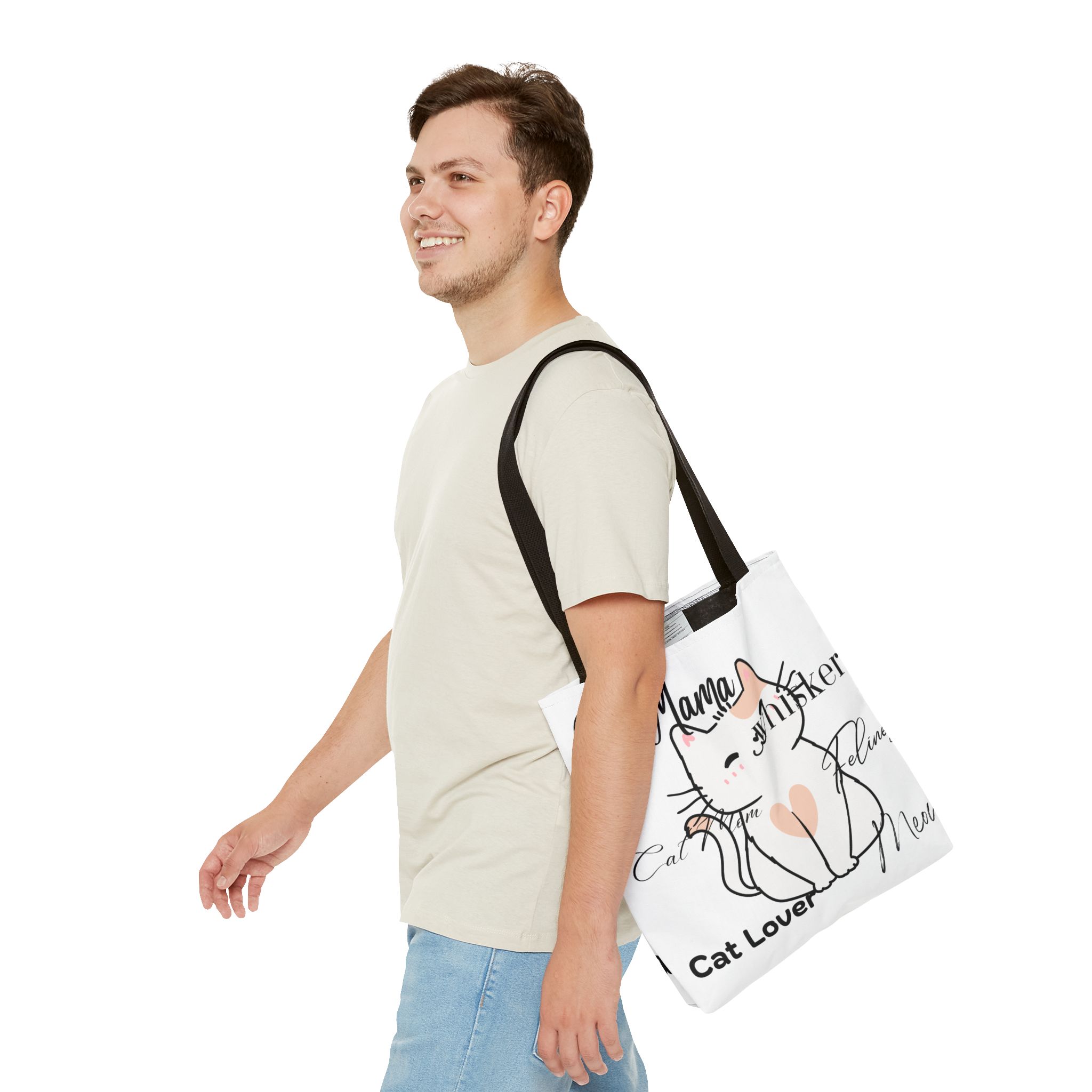 Cat Lover Tote Bag - Perfect Gift for Cat Moms, Animal Enthusiasts, Pet Lovers, Unique Cat-themed Accessory, Ideal for Everyday Use - Image 7