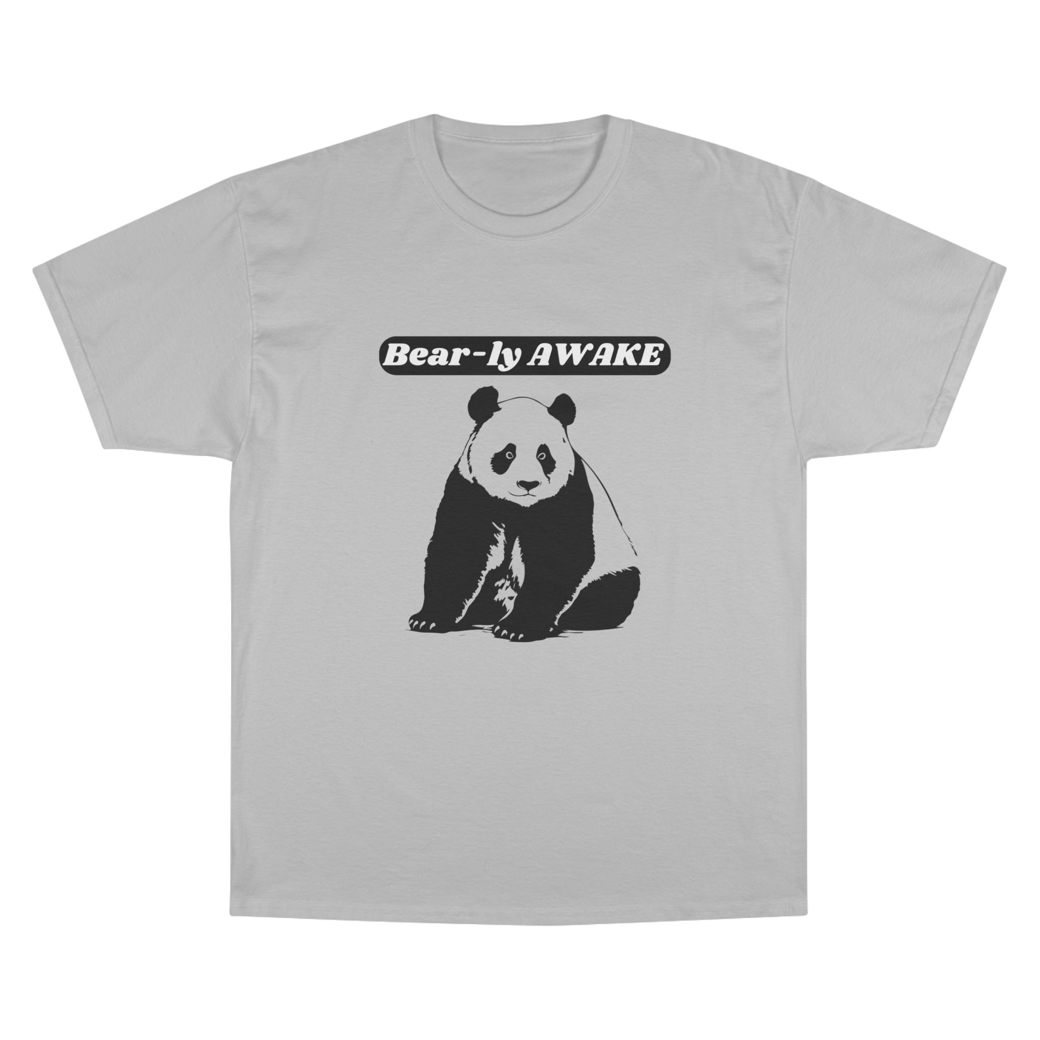 Panda Motivational T-Shirt - Bear-ly Awake, Cute Gift for Animal Lovers, Funny Tee for Coffee Lovers, Casual Wear, T-Shirt for Men - Image 4