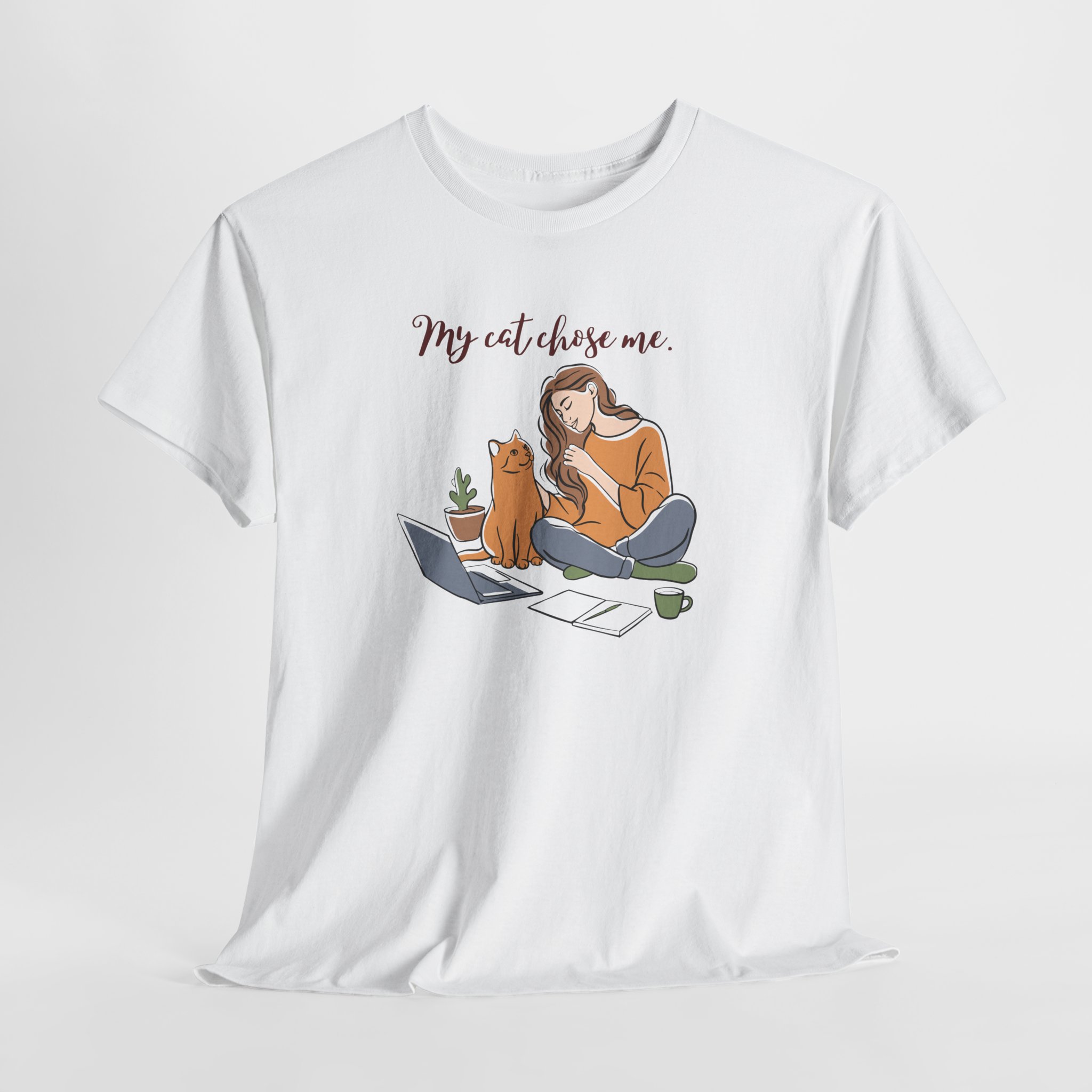 Cat Lovers Tee, Cozy Cotton T-Shirt, Casual Gift for Cat Owners, Gift for Cat Lovers, Animal Lover Apparel, T-Shirt - Image 6