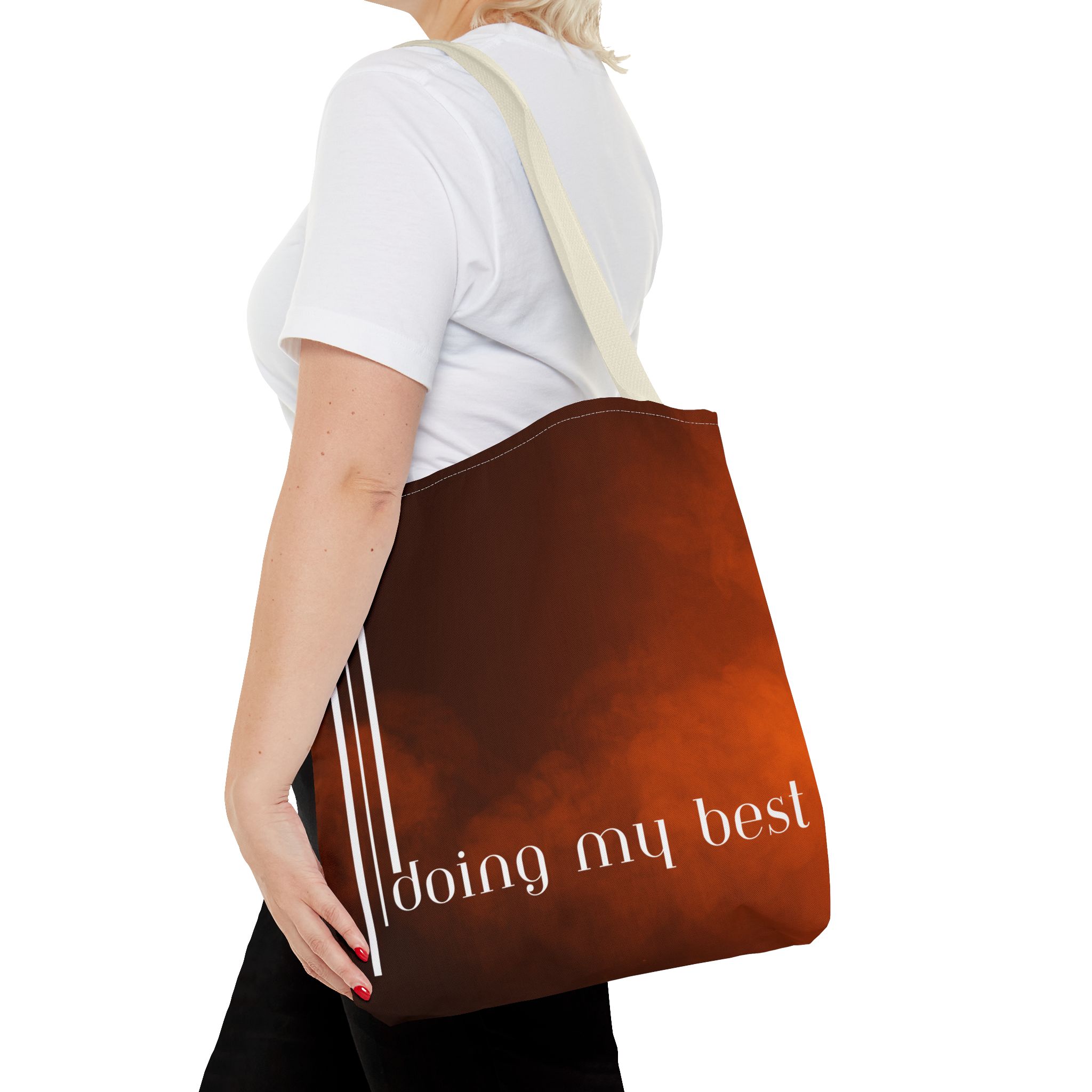 Bohemian Tote Bag - 'Doing My Best' All-Over Print | Eco-Friendly Fashion, Gift for Students, Daily Use, Boho Style, Motivational Bag - Image 19
