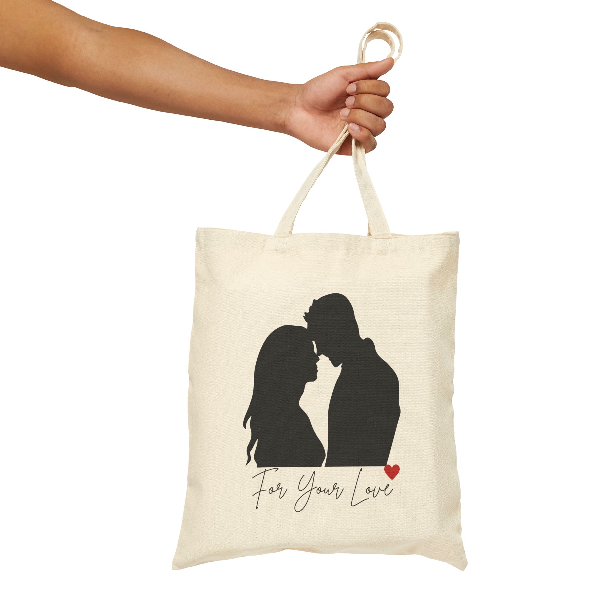 Romantic Cotton Canvas Tote Bag | Perfect Gift for Couple, Love Relationships, Wedding, Anniversary, Everyday Use - Image 8