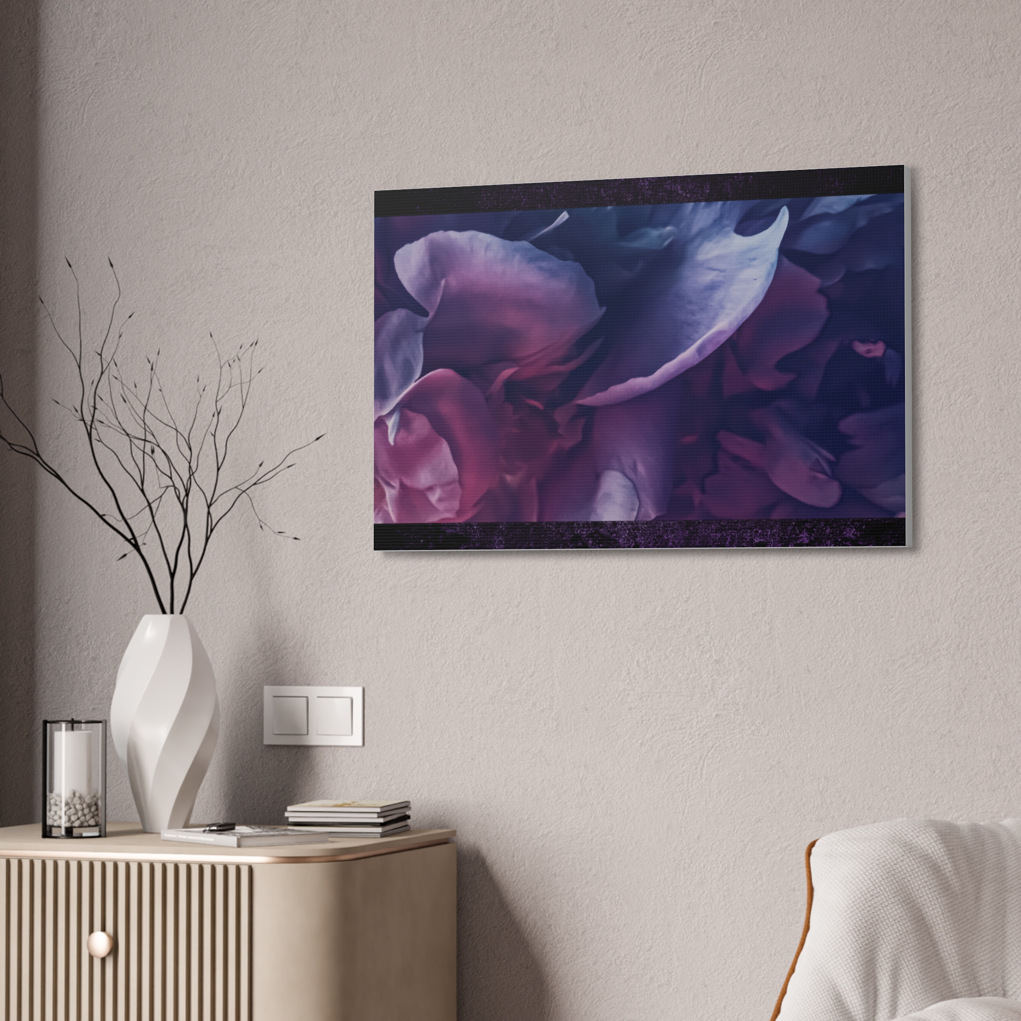 Canvas Wall Art - Floral Abstract Design, Home Decor, Modern Art, Gifts for Her, Bedroom Wall Hanging - Image 4