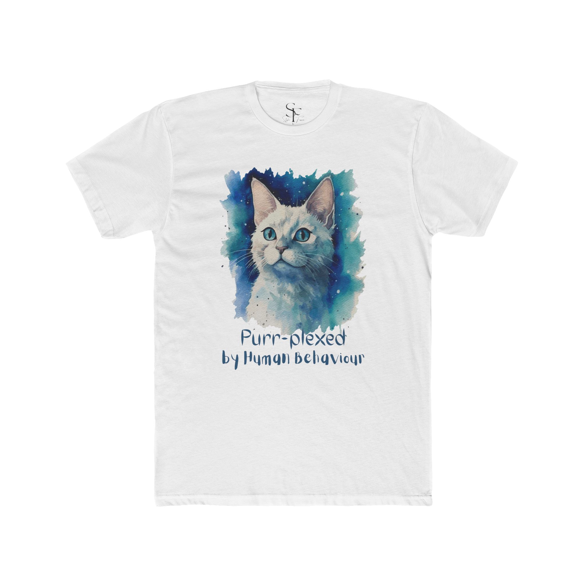 Purr-fectly Puzzled Cat Tee, Cat Lover Shirt, Gift for Pet Owners, Cozy Animal T-Shirt, Fun Cat Appreciation Tee - Image 4