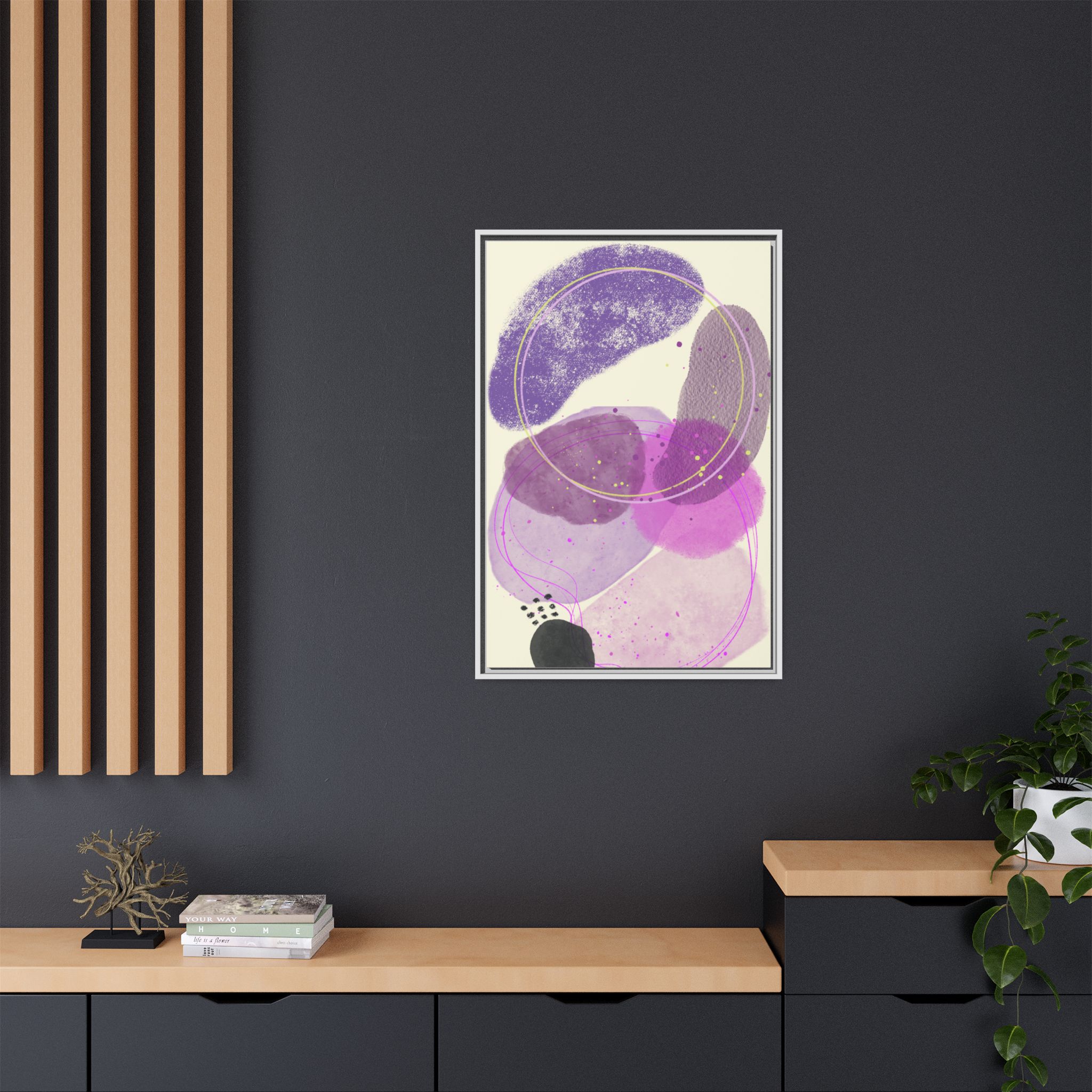 Framed Matte Canvas Art, Abstract Wall Decor, Boho Home Decoration, Stylish Gift for Art Lovers, Modern Living Room Accent - Image 12