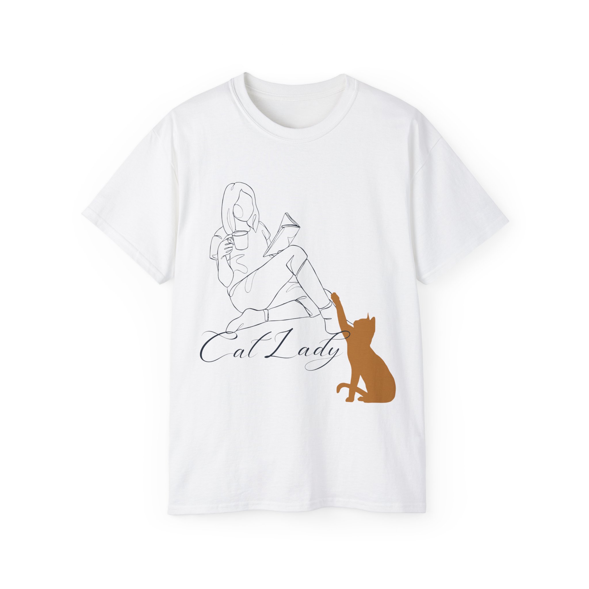Cat Lady Ultra Cotton Tee, Cat Lover Gift, Pet Owner's Shirt, Unique Casual Tee, Gift for Her, Cute Animal Tee, Animal Lover T-Shirt - Image 2