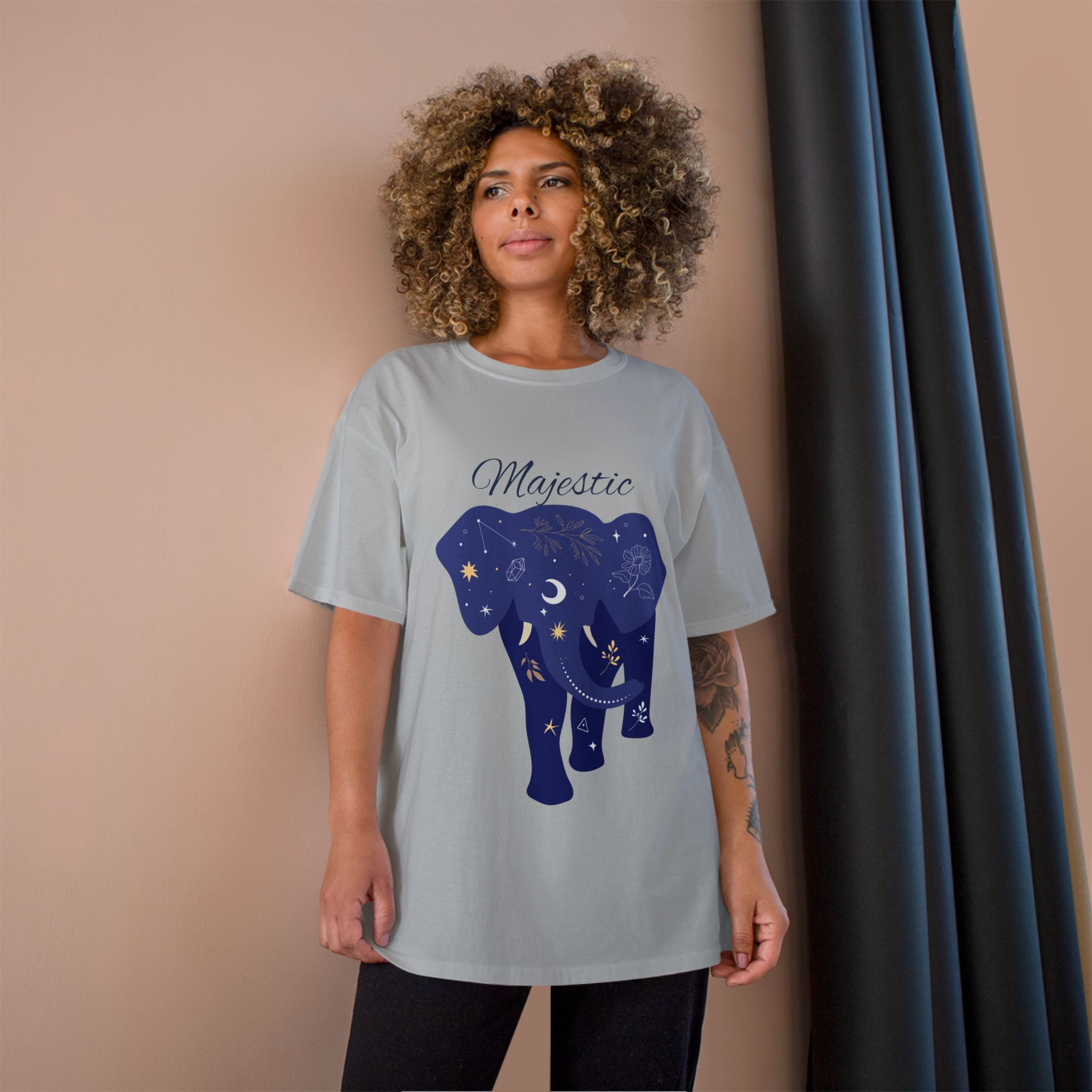 Majestic Elephant Champion T-Shirt | Dreamy Animal Tee for Nature Lovers, Animal Advocates, Gift for Men and Women, Boho Style - Image 4