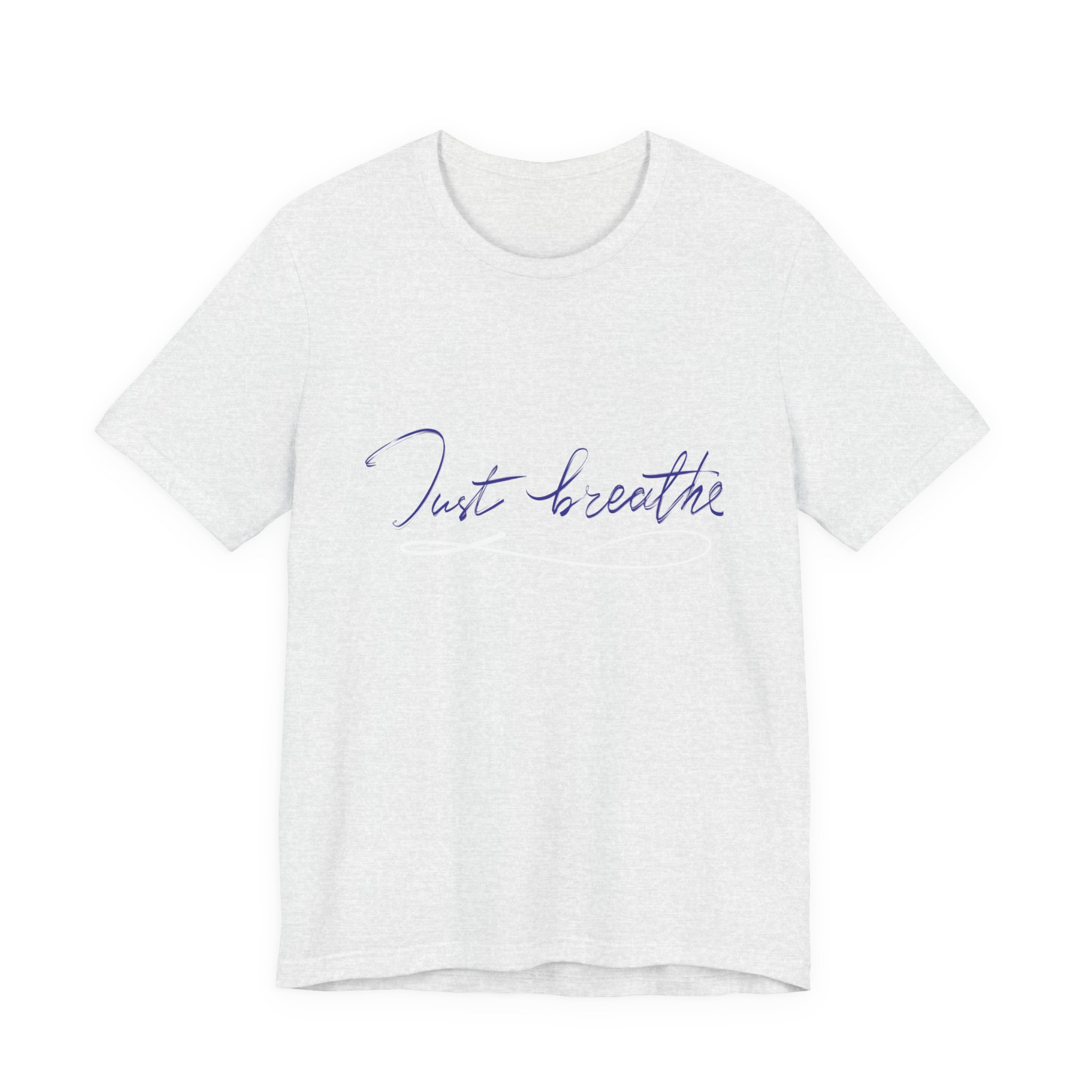 Breathe Inspirational Tee, Unisex Short Sleeve Shirt, Relaxed Fit T-Shirt, Mindfulness Apparel, Gift for Yoga Lovers, Self-Care Clothing - Image 4