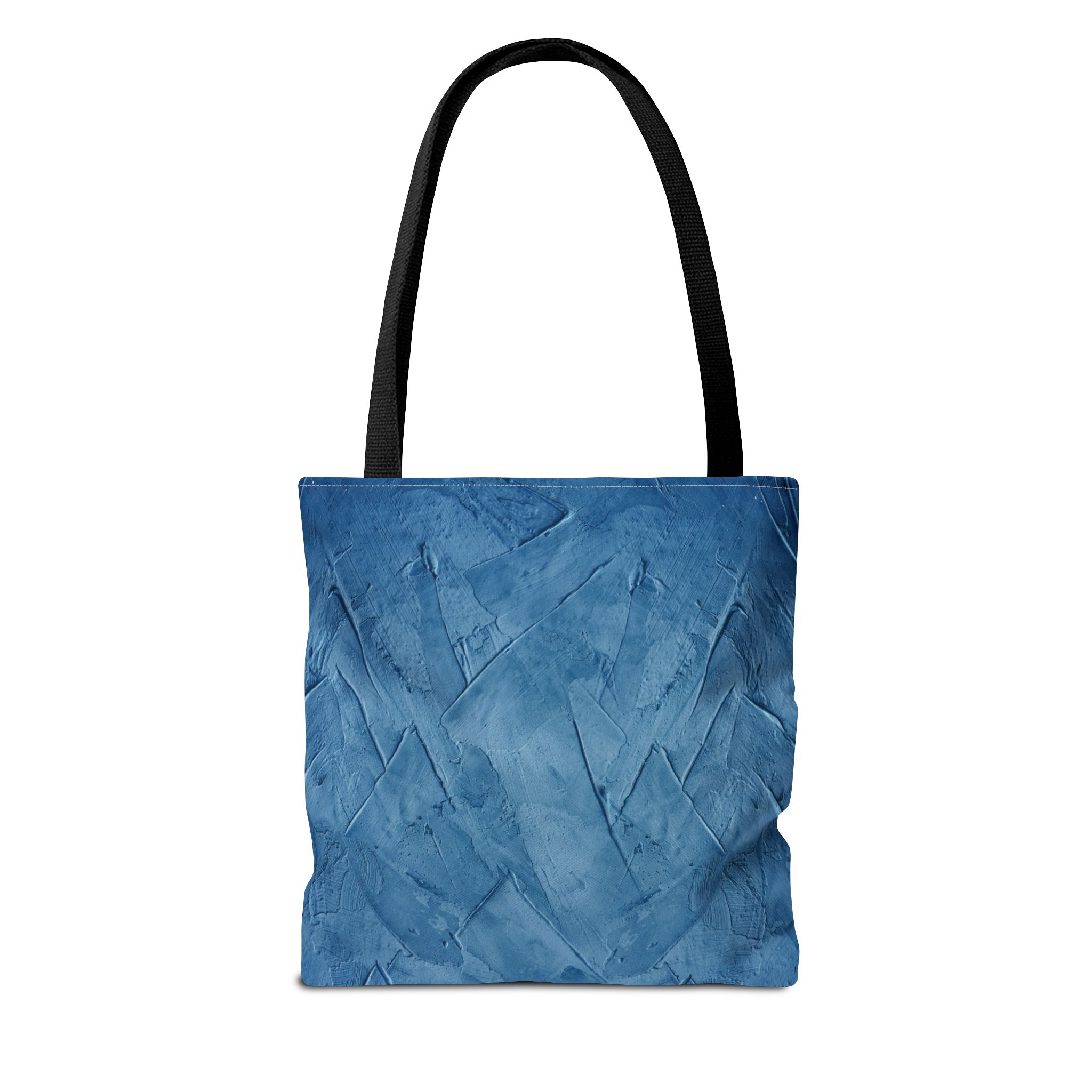 Chic Blue Tote Bag - "Shopping Heals the Blues" Inspirational Quote, Stylish Shopping Tote, Reusable Canvas Bag, Everyday Carry-All - Image 2