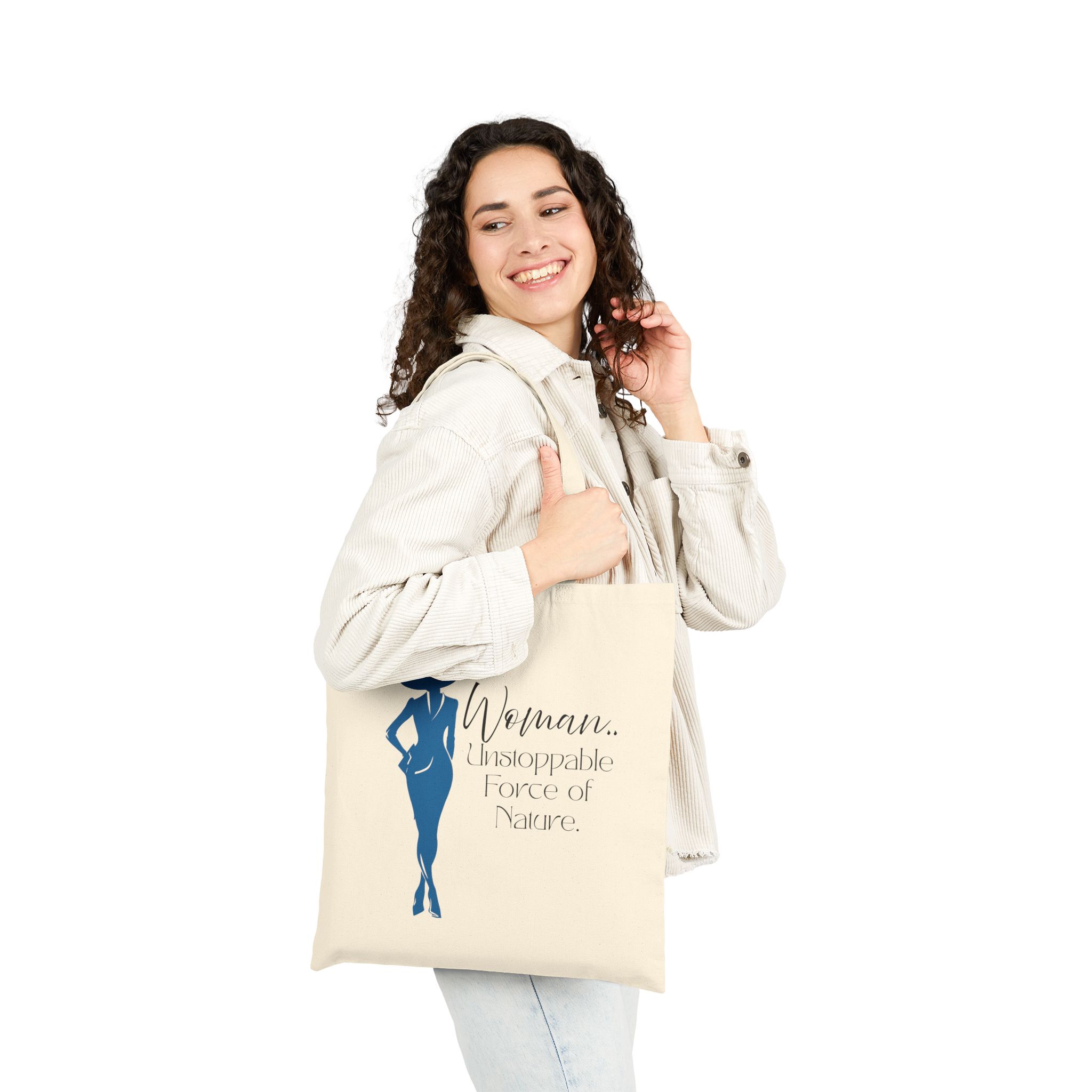 Empowering Woman Tote Bag | Reusable Grocery Bag, Stylish Tote, Gift for Her, Eco-Friendly Bag, Inspirational Design - Image 4