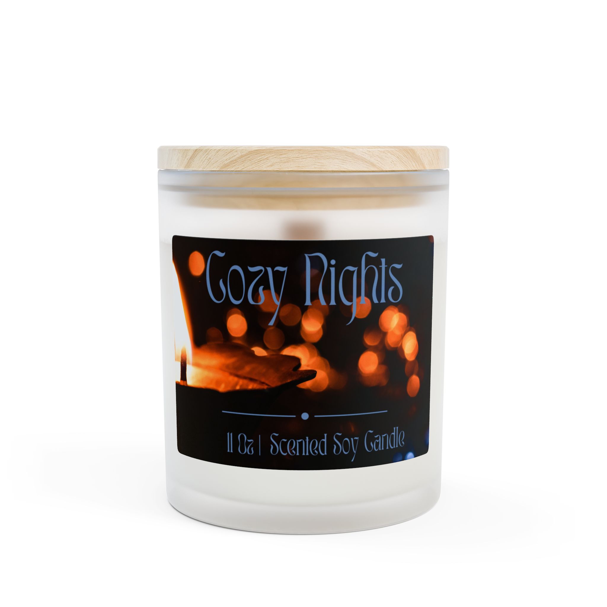 Cozy Nights 11oz Frosted Glass Candle | Scented Soy Candle | Perfect for Relaxation, Gifts, Home Decor, Spa Days, and Special Occasions - Image 29