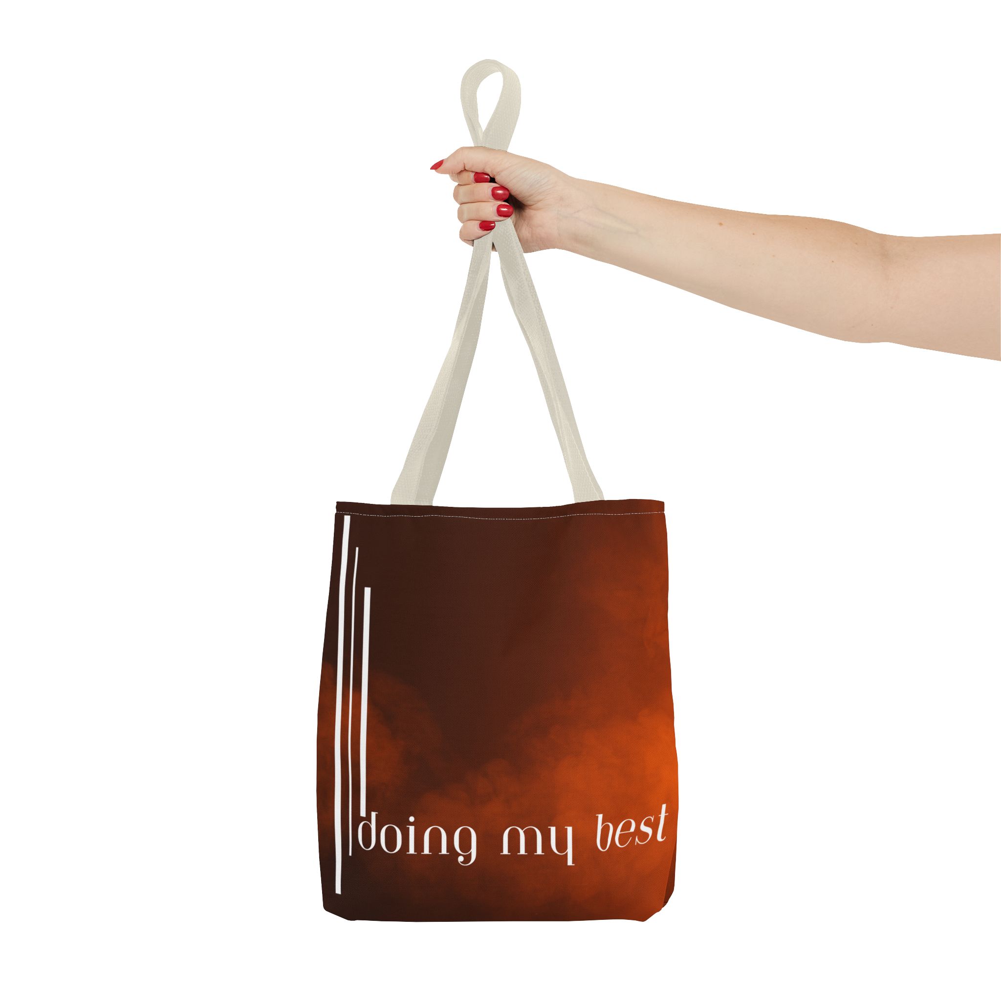 Bohemian Tote Bag - 'Doing My Best' All-Over Print | Eco-Friendly Fashion, Gift for Students, Daily Use, Boho Style, Motivational Bag - Image 51
