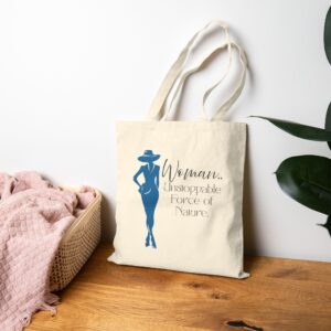 Empowering Woman Tote Bag | Reusable Grocery Bag, Stylish Tote, Gift for Her, Eco-Friendly Bag, Inspirational Design