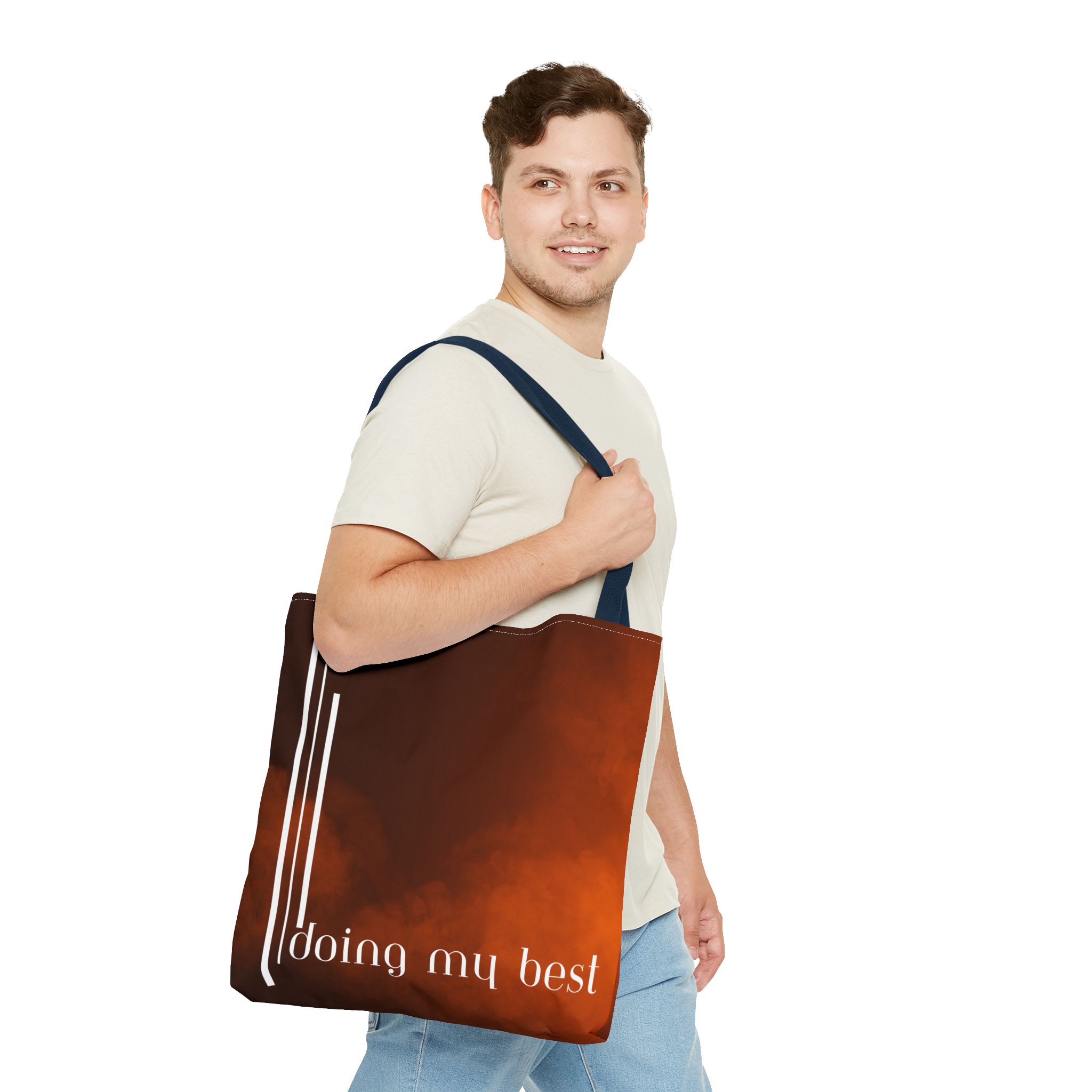 Bohemian Tote Bag - 'Doing My Best' All-Over Print | Eco-Friendly Fashion, Gift for Students, Daily Use, Boho Style, Motivational Bag - Image 62