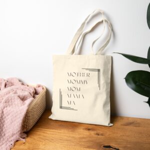 Stylish Cotton Canvas Tote Bag - Gift for Mom, Reusable Shopping Bag, Eco-Friendly Tote, Minimalist Design, Everyday Use