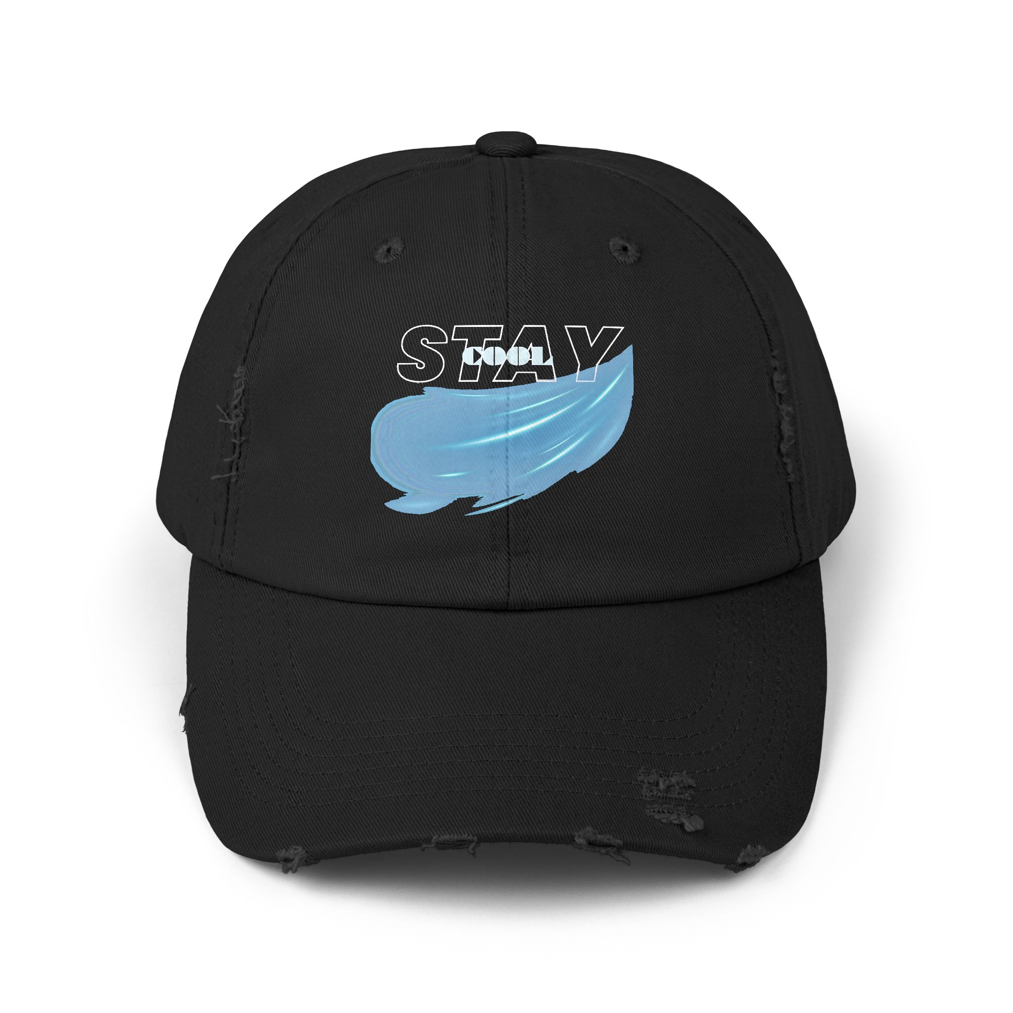 Stay Cool Distressed Cap, Casual Cap, Summer Accessory, Unisex Hat, Gift for Friends, Everyday Wear, Trendy Headwear - Image 5