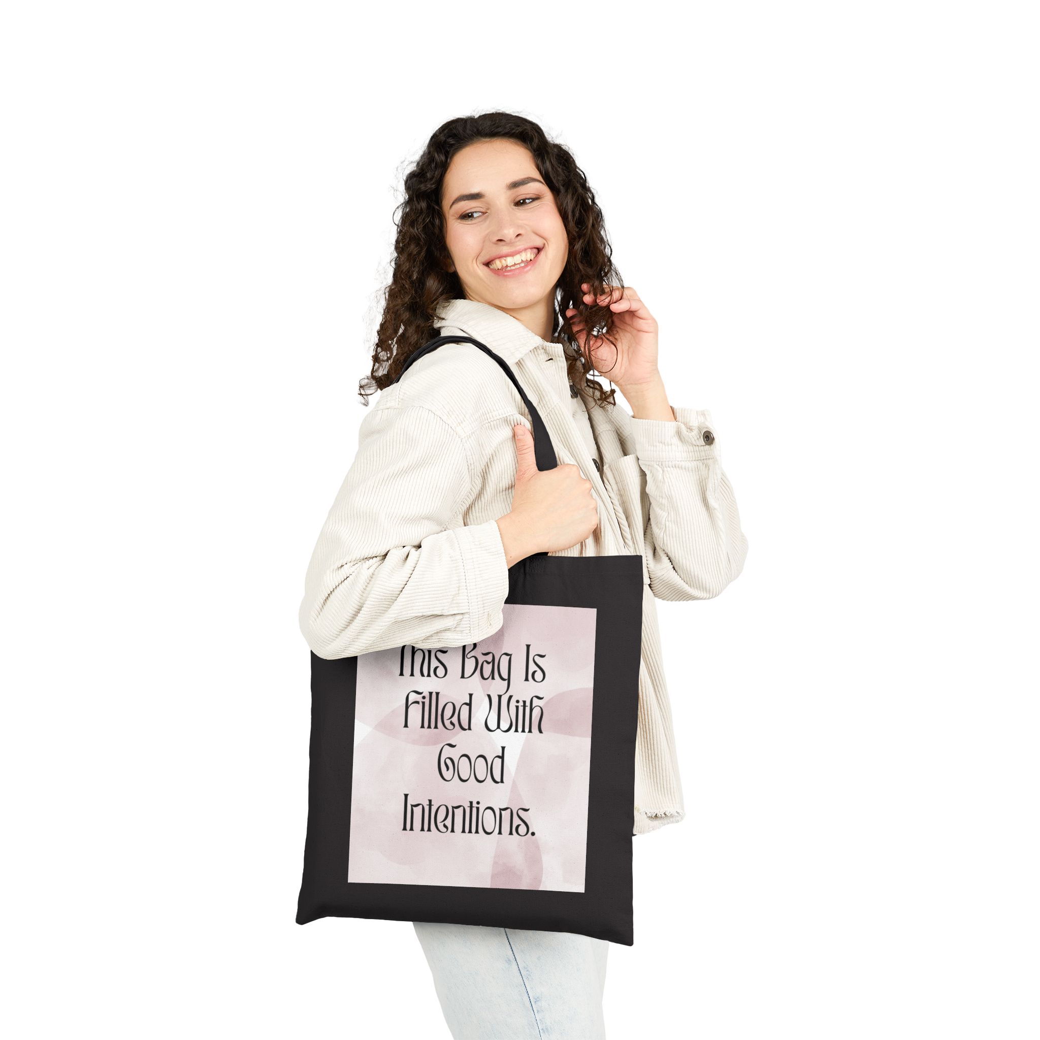 Cotton Canvas Tote Bag - Eco-Friendly, Reusable Shopping Tote, Gift for Her, Good Intentions Bag, Stylish & Practical - Image 5