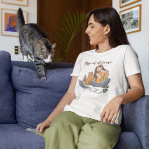 Cat Lovers Tee, Cozy Cotton T-Shirt, Casual Gift for Cat Owners, Gift for Cat Lovers, Animal Lover Apparel, T-Shirt