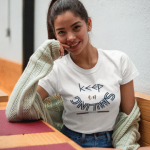 Keep Smiling Women's Boyfriend Tee, Casual T-Shirt, Gift for Her, Positive Vibes, Everyday Wear, Inspirational Top, Women's Tee, T-Shirt for Women