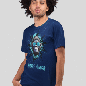 Mischief Manager T-Shirt, Fun Graphic Tee, Gift for Animal Lovers, Unique Short-Sleeve Shirt, Casual Daily Wear, T-Shirt for Men, Men's Graphic Tee
