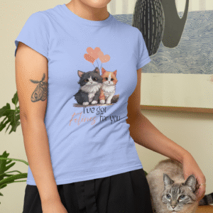 Cute Cat Graphic Tee for Women, Fun Love Shirt, Gift for Cat Lovers, Animal Lover Tee, Casual Pet Lover Apparel, Gift for Cat Owners