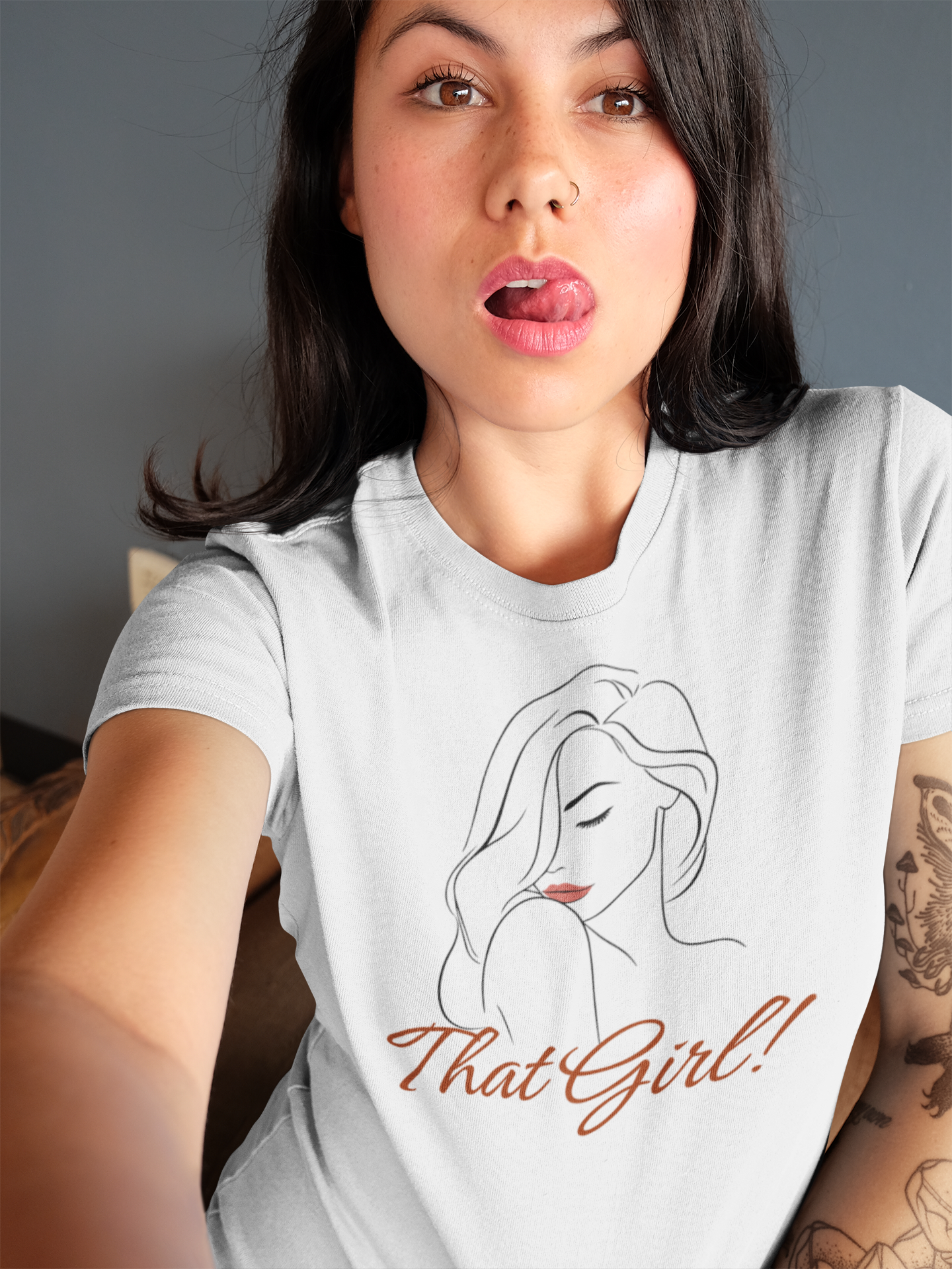 Stylish Unisex Tee - "That Girl!" Graphic T-Shirt for Confident Everyday Wear, Gift Ideas, Fashion Statement, Casual Style, Trendy Apparel, T-Shirt for Women