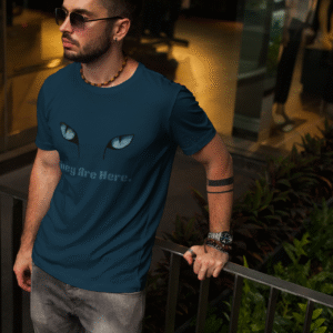 Mystical Eyes T-Shirt, Unisex Graphic Tee, Halloween Top, Unique Gift for Cat Lovers, Trendy Casual Wear