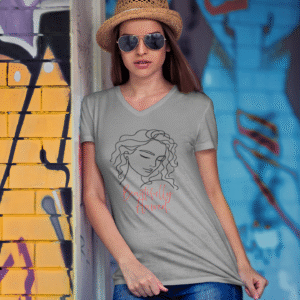 Beautifully Flawed Women's V-Neck Tee, Casual Top, Unique Gift, Inspirational Shirt, Boho Style T-Shirt, Everyday Wear, Women's T-Shirt