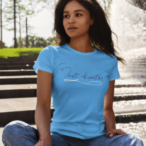Breathe Inspirational Tee, Unisex Short Sleeve Shirt, Relaxed Fit T-Shirt, Mindfulness Apparel, Gift for Yoga Lovers, Self-Care Clothing