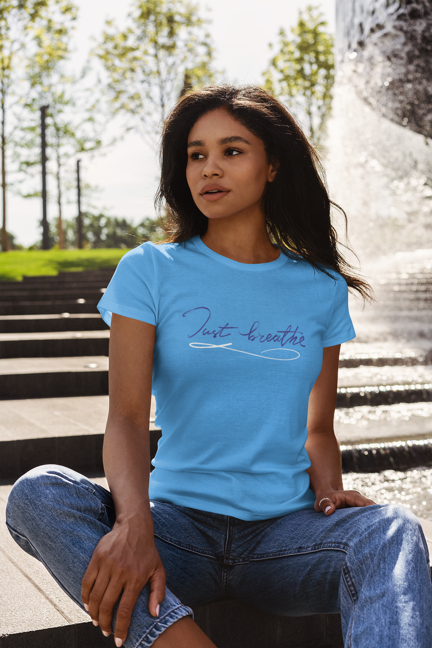 Breathe Inspirational Tee, Unisex Short Sleeve Shirt, Relaxed Fit T-Shirt, Mindfulness Apparel, Gift for Yoga Lovers, Self-Care Clothing