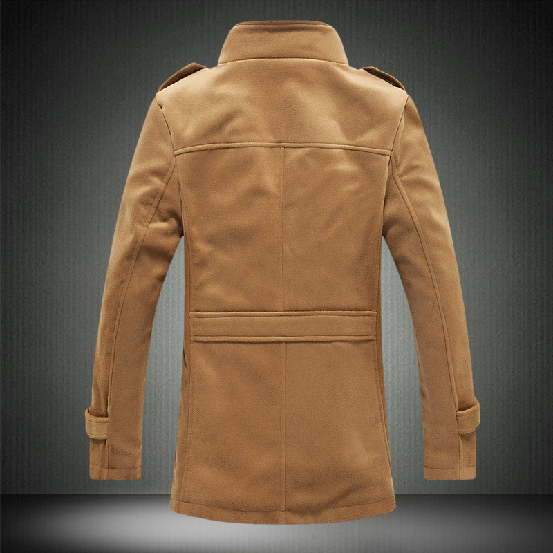 Men's winter wool jacket with stand-up collar - Image 3