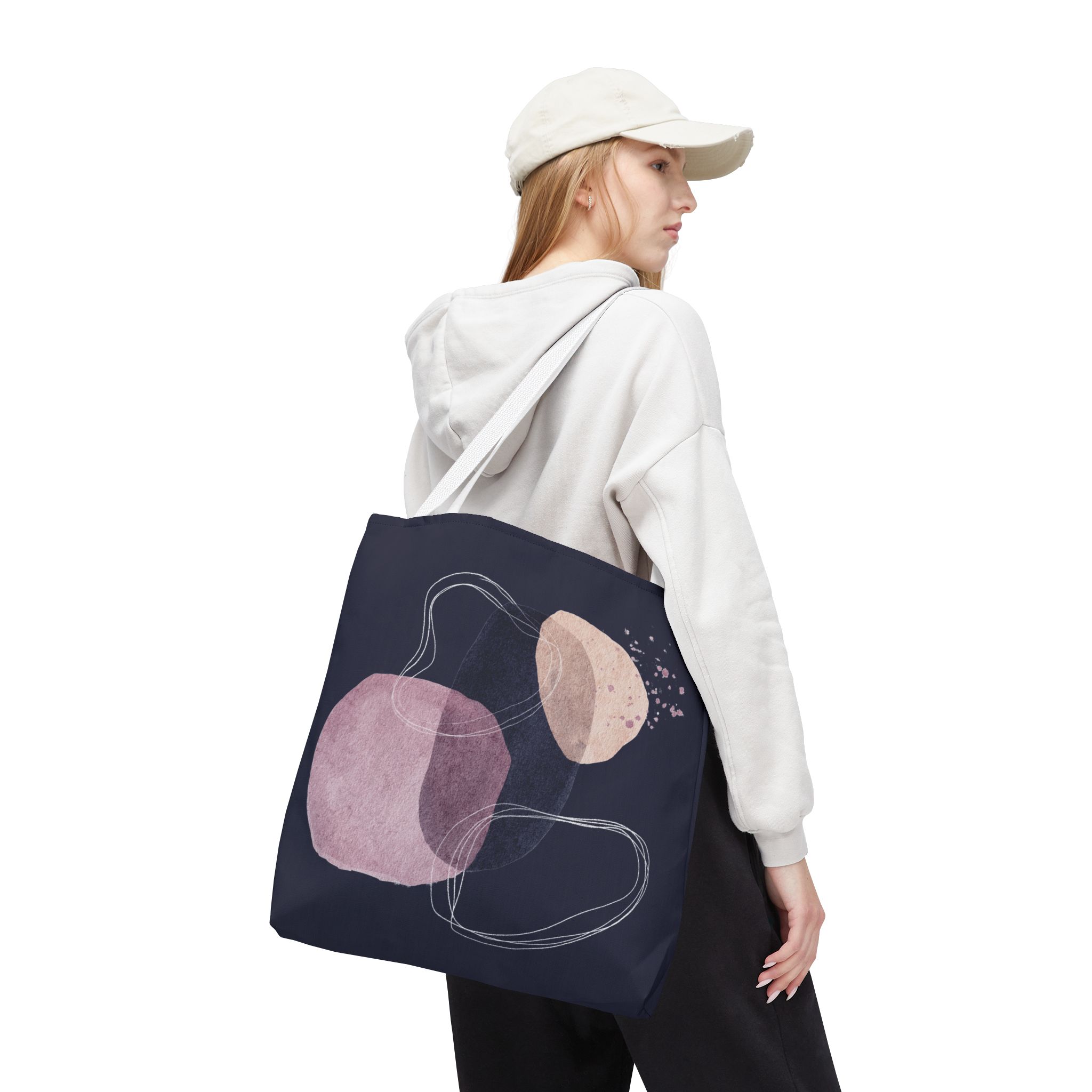 Chic Abstract Tote Bag for Everyday Use, Art Lover Gift, Stylish Shopping Bag, AOP Bag, Minimalist Canvas Tote - Image 25