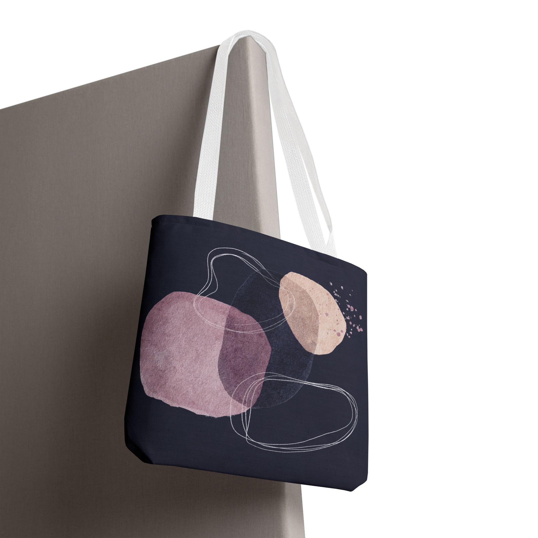 Chic Abstract Tote Bag for Everyday Use, Art Lover Gift, Stylish Shopping Bag, AOP Bag, Minimalist Canvas Tote - Image 19