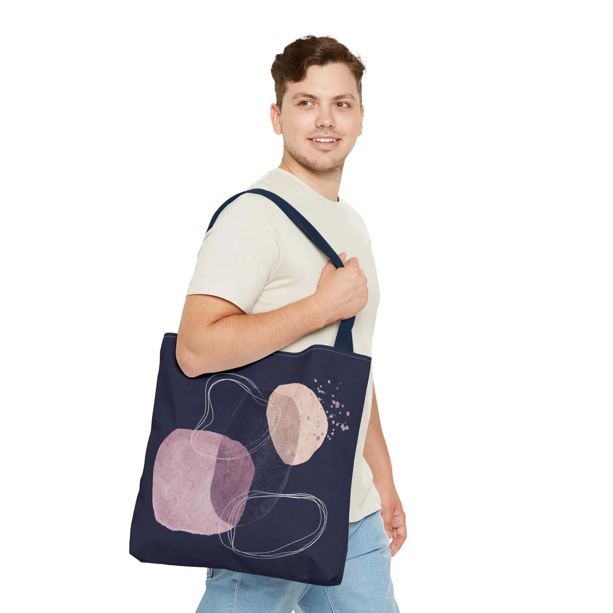 Chic Abstract Tote Bag for Everyday Use, Art Lover Gift, Stylish Shopping Bag, AOP Bag, Minimalist Canvas Tote - Image 49