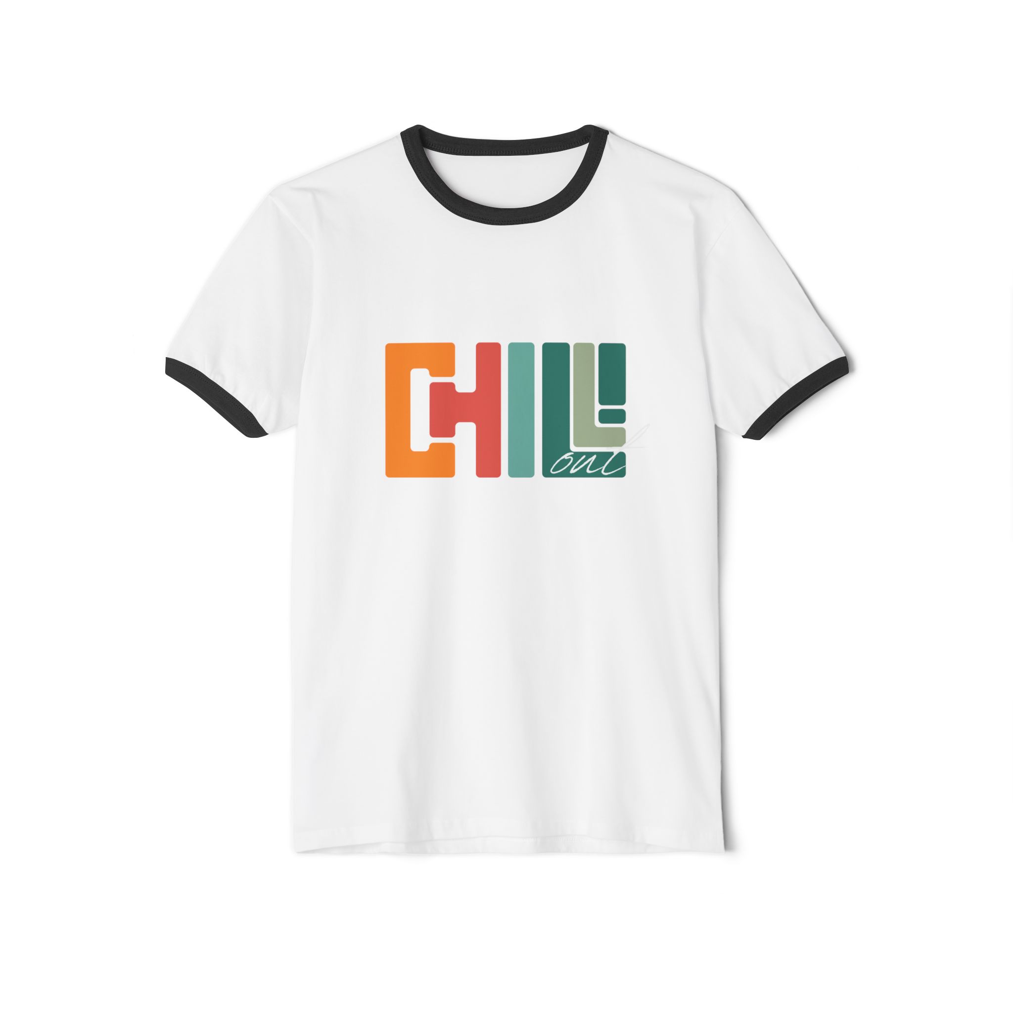 Chill Out Unisex Cotton Ringer T-Shirt, Relaxed Fit Tee, Casual Summer Top, Gift for Friends, Comfortable Everyday Wear, Unisex Tee - Image 7