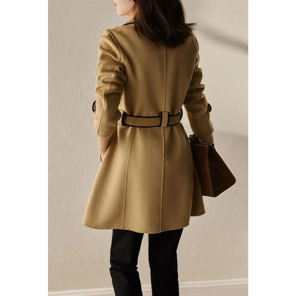 Hand Tied High-grade Woolen Overcoat - Image 7