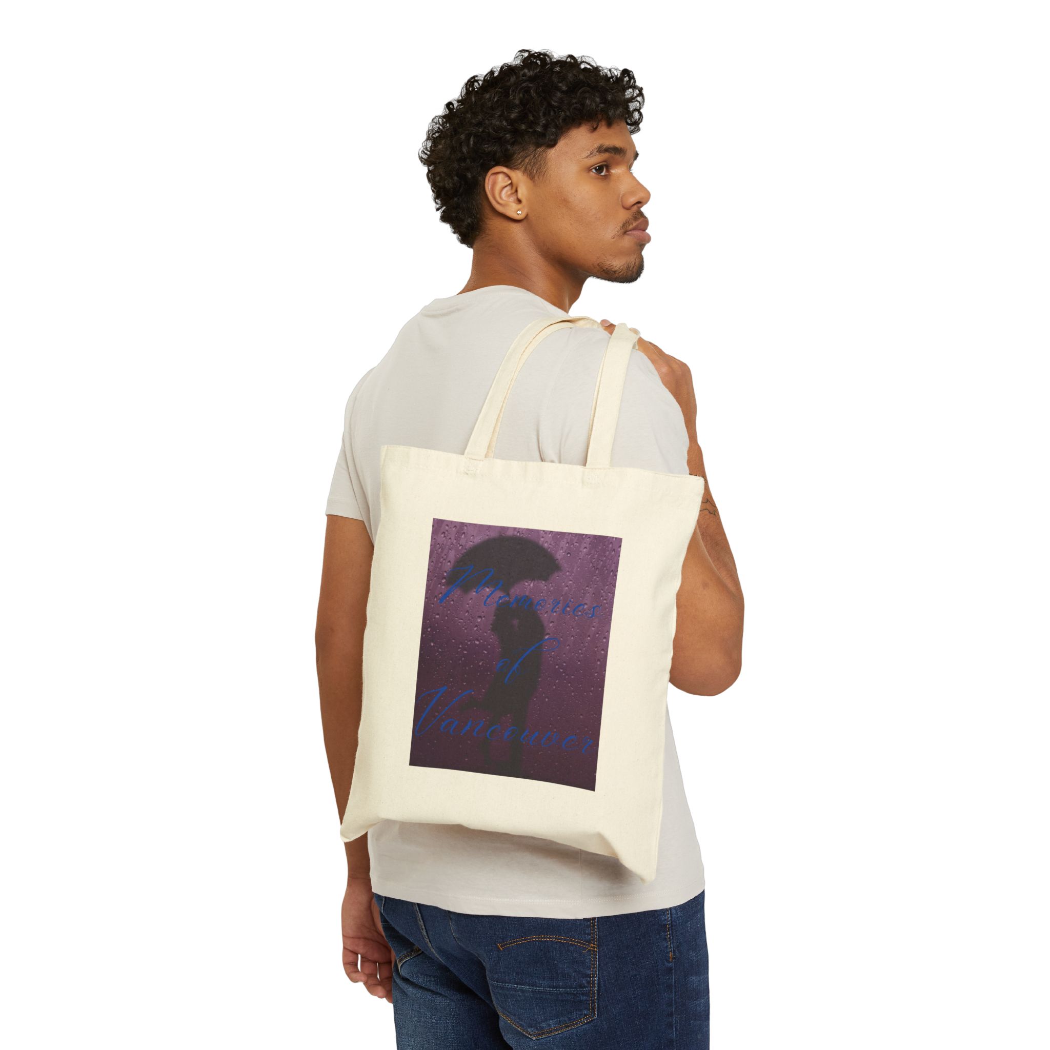 Mystery in the Rain Cotton Canvas Tote Bag - Perfect for Shopping, Travel, Book Lovers, Gifts, and Eco-Friendly Lifestyle - Image 3